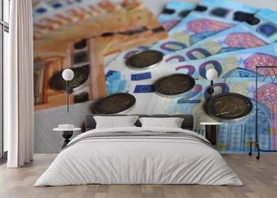 Monete e banconote in Euro Wall mural