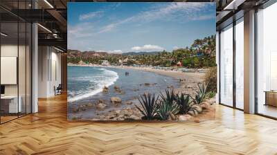 Sunny day at Sayulita Beach, Nayarit, Mexico Wall mural