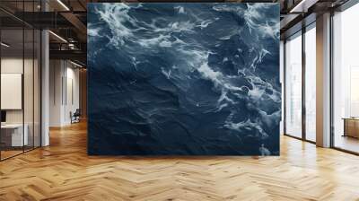 close up image of stormy sea water background, view from above. Generative AI Wall mural