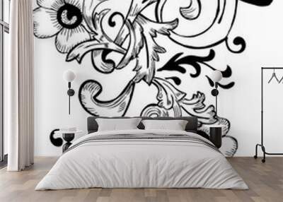 abstract floral background Wall mural