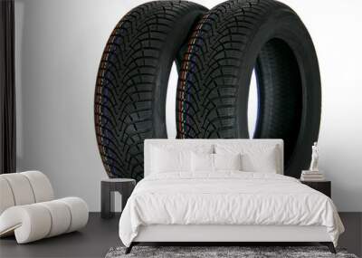 two winter tires Wall mural