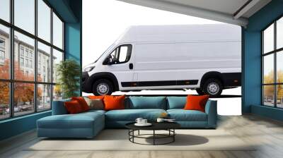 white large delivery van Wall mural