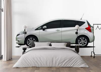 white small car Wall mural