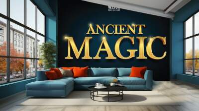 3D Ancient magic  text effect Wall mural