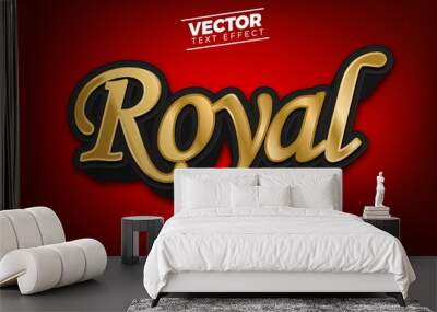 3D Royal text effect Wall mural