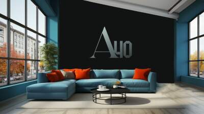 a and 4 number signs iel elite luxury modern simple logo design Wall mural