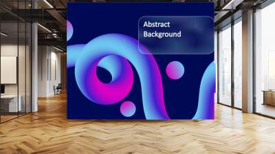 abstrac background with glowing circles Wall mural