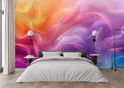 abstract background with colorful gradient liquid waves Wall mural