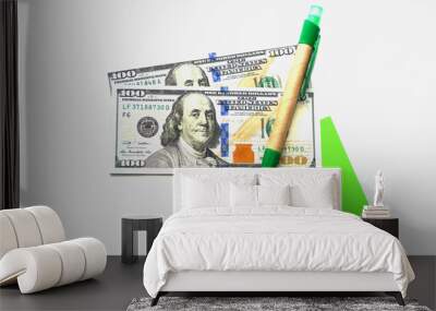 Two hundred dollars, pen nd note paper Wall mural