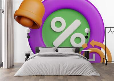 e commerce onlineshop 3D icon and illustration Wall mural