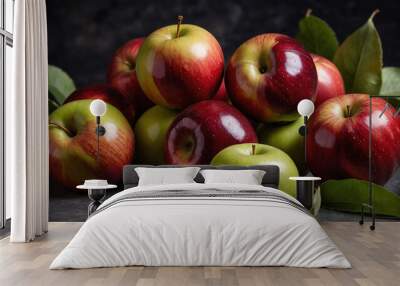 fresh apples, organic apple  Wall mural