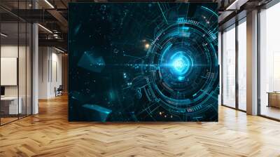 futuristic technology background tech wallpaper  Wall mural