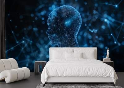 human nervous system digital virtual hologram  Wall mural