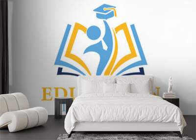 Education logo, academy logo, university logo Wall mural