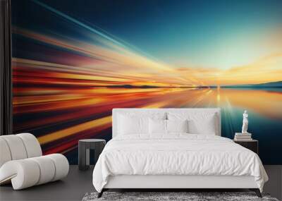 light speed motion blur colorful texture Wall mural