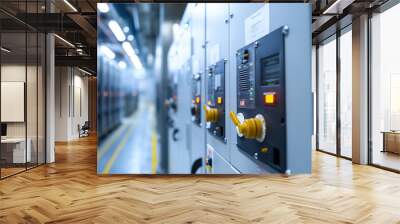 modern circuit breakers for electricity management at power station  Wall mural