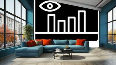 Monitoring icon with glyph style Wall mural