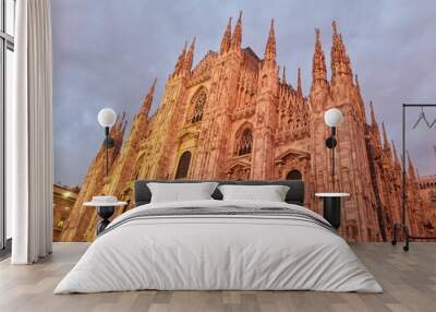 Duomo di Milano in the evening Wall mural