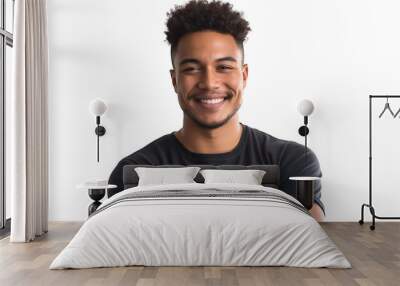 portrait of a smiling man isolated on transparent background  Wall mural