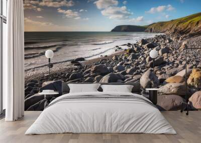 beach and rocks Wall mural