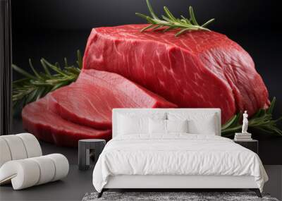 beaf steak with rosemary Wall mural