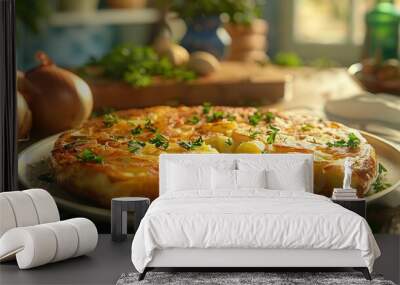 Savor the Tradition Authentic Spanish Tortilla with Ten Wall mural