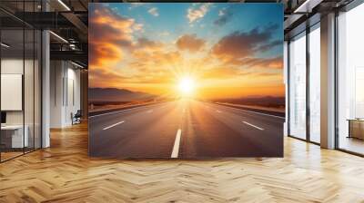 way road asphalt future daylight background ai visual concept Wall mural