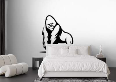 vector gorilla silhouette, simple, minimalist, icon logo template
 Wall mural