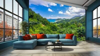 Mahe island landscape, Seychelles Wall mural