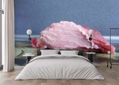 raw pork chops Wall mural