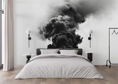 a black cloud of smoke Wall mural