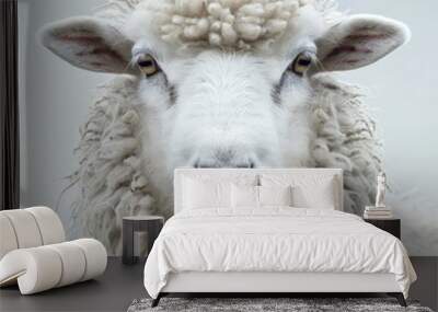 a close up of a sheep Wall mural