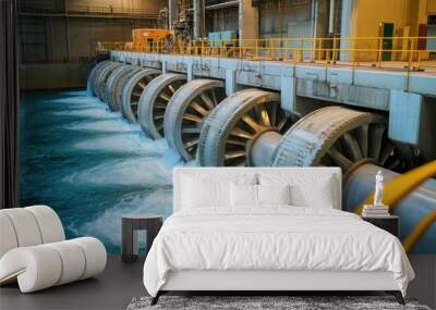 Hydroelectric power turbines Wall mural