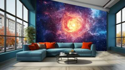  cosmic mandala among the stars. Diwali Wall mural