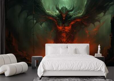 battle between an angel and a demon Wall mural