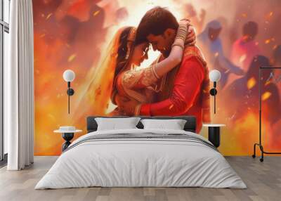 indian wedding Wall mural