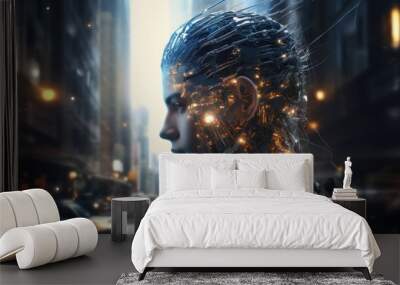 man artificial intelligence Wall mural