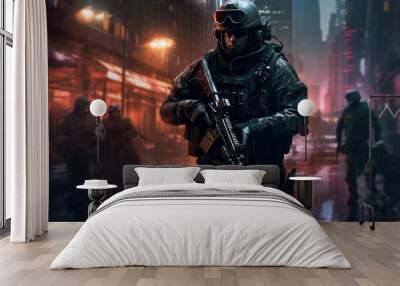 military special forces Wall mural