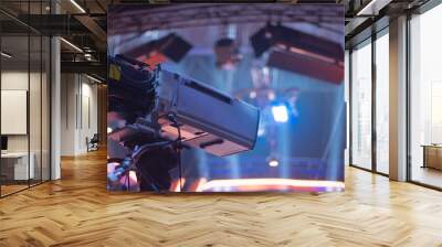 shooting a concert on television Wall mural