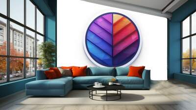 Background art that includes creative symbols and logotypes, such as isolated silhouettes of animals or ocean waves, can enhance the visual identity of a brand with a unique and contemporary styl Wall mural