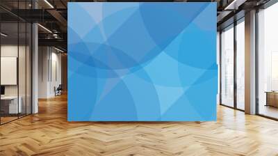 Abstract blue background with waves. Light curve line motion technology.  Wall mural