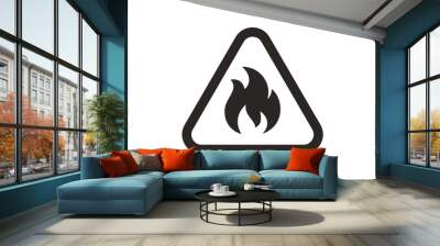 Flammable sign symbol Wall mural