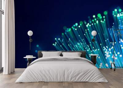 Fiber optics, abstract & blur background Wall mural