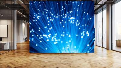 Fiber optics, abstract & blur background Wall mural