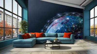 Global network for technology and future concept Wall mural