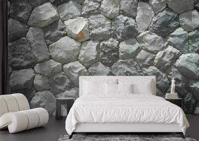 Grey stone on the ground texture background Wall mural