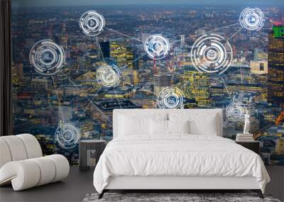 London office building for network and future concept Wall mural