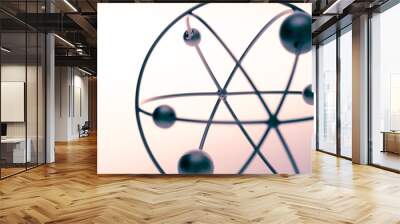 Molecule and DNA model in studio Wall mural