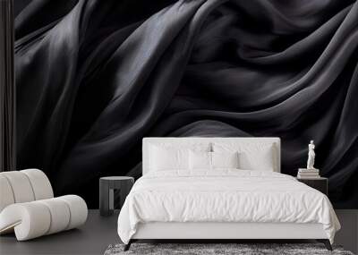 dark organic abstract waves texture Wall mural