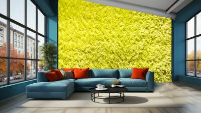 Bright green plush or wool texture Wall mural